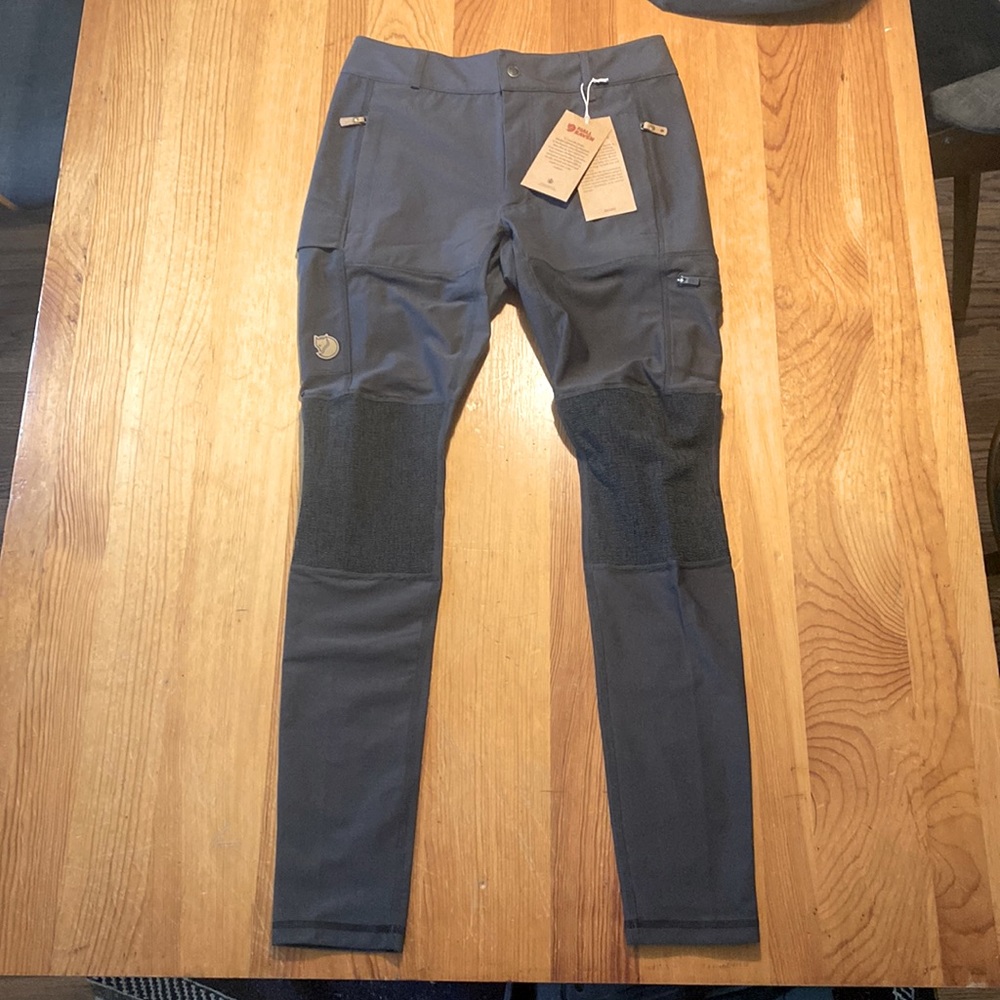 Fjallraven Abisko Trekking Tights Size S Dark Grey NWT